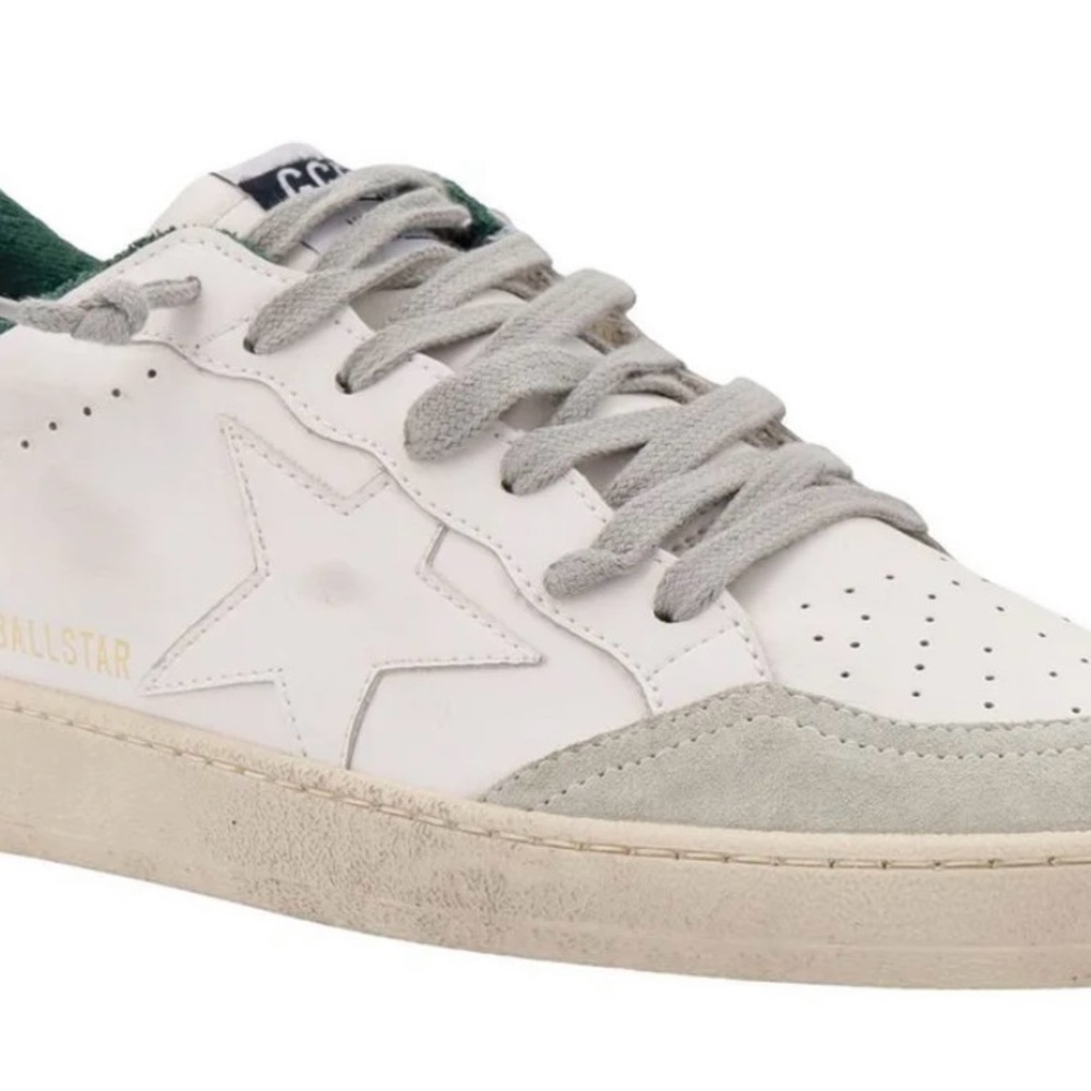 Golden Goose Deluxe Brand White, Gray and Green Men's Sneakers